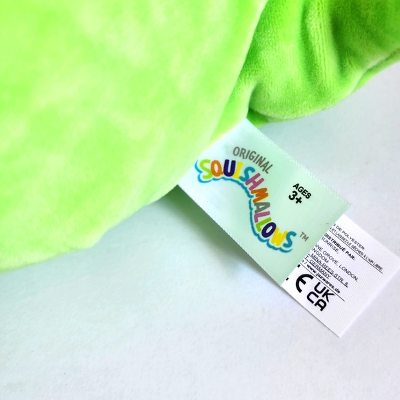 EYK 🐉Bright Green & Glitter Gold Dragon Original Squishmallow by Kelly Toy NWT - Picture 5 of 7